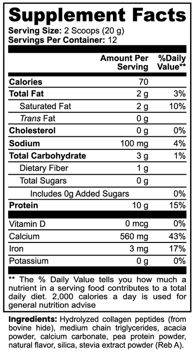 Grass-Fed Collagen Creamer (Vanilla)